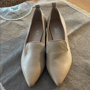 Franco Sarto Beige Pointed Loafers